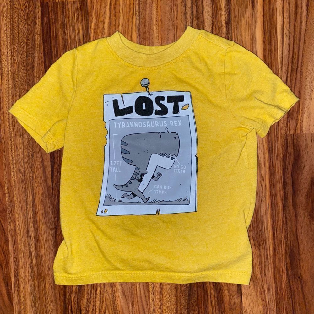 5 For $25 Old Navy Yellow T-Rex Tee Baby Size 18-24 Months